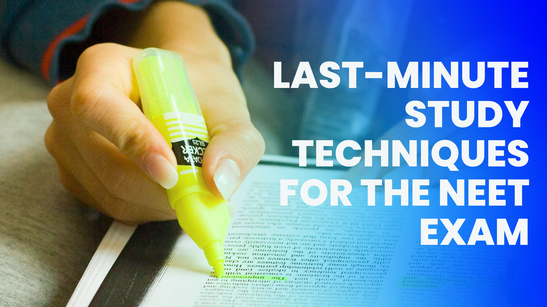 Read more about the article Effective Last-Minute Study Techniques for the NEET Exam